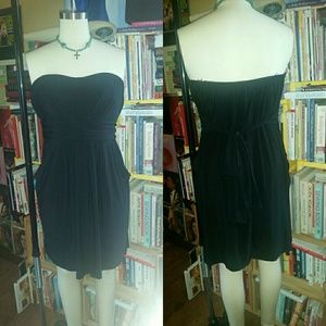 Strapless black dress